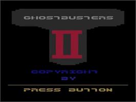 Title screen of Ghostbusters 2 on the Atari 2600.