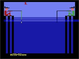 Title screen of Go Fish on the Atari 2600.