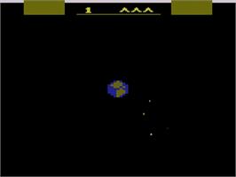 Title screen of Gyruss on the Atari 2600.