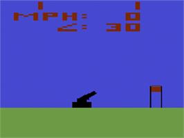 Title screen of Human Cannonball on the Atari 2600.