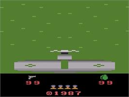 Title screen of Ikari Warriors on the Atari 2600.