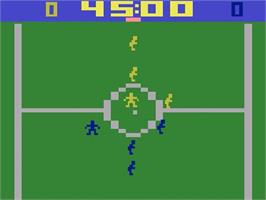 Title screen of International Soccer on the Atari 2600.