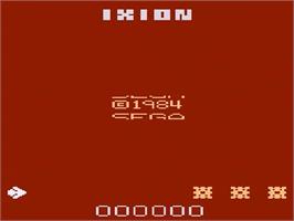 Title screen of Ixion on the Atari 2600.