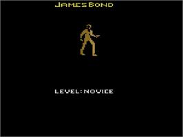 Title screen of James Bond 007 on the Atari 2600.