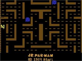 Title screen of Jr. Pac-man on the Atari 2600.