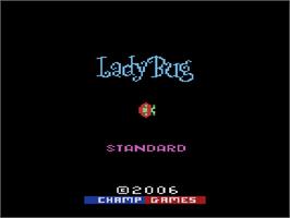 Title screen of Lady Bug on the Atari 2600.