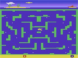Title screen of Lochjaw on the Atari 2600.