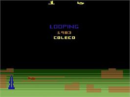 Title screen of Looping on the Atari 2600.