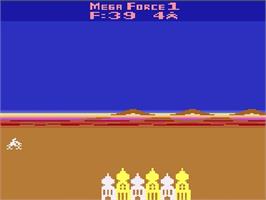 Title screen of Mega Force on the Atari 2600.