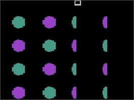 Title screen of Meltdown on the Atari 2600.