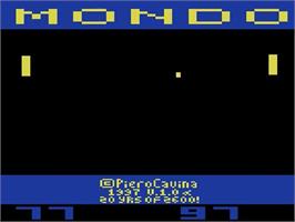 Title screen of Mondo Pong on the Atari 2600.
