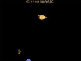 Title screen of Moonsweeper on the Atari 2600.