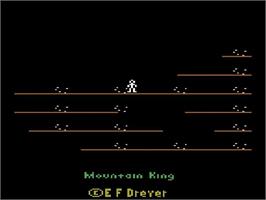 Title screen of Mountain King on the Atari 2600.