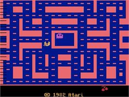 Title screen of Ms. Pac-man on the Atari 2600.