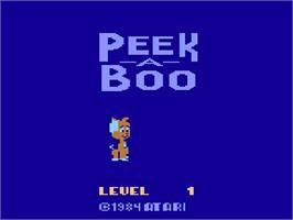 Title screen of Peek-a-boo on the Atari 2600.