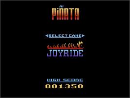 Title screen of Pinata on the Atari 2600.
