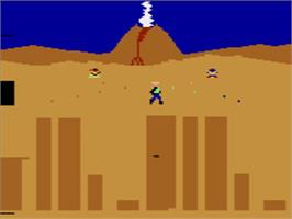 Title screen of Pompeii on the Atari 2600.