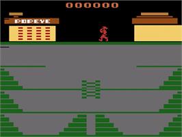 Title screen of Popeye on the Atari 2600.
