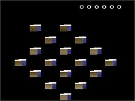 Title screen of Q-bert's Qubes on the Atari 2600.
