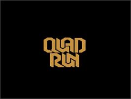 Title screen of Quadrun on the Atari 2600.