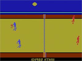 Title screen of RealSports Volleyball on the Atari 2600.
