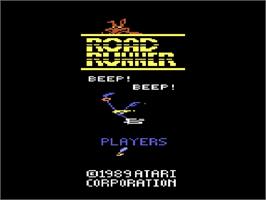 Title screen of Road Runner on the Atari 2600.