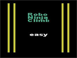 Title screen of Robo-Ninja Climb on the Atari 2600.