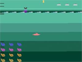 Title screen of Save The Whales on the Atari 2600.