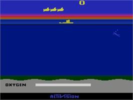 Title screen of Seaquest on the Atari 2600.