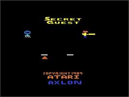 Title screen of Secret Quest on the Atari 2600.