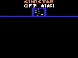 Title screen of Sinistar on the Atari 2600.