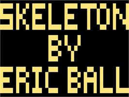 Title screen of Skeleton on the Atari 2600.