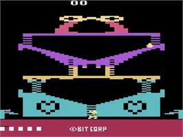 Title screen of Snail Against Squirrel on the Atari 2600.