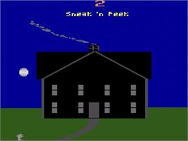 Title screen of Sneak 'n Peek on the Atari 2600.