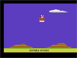 Title screen of Snoopy And The Red Baron on the Atari 2600.