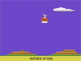 Title screen of Snoopy and the Red Baron on the Atari 2600.