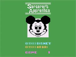 Title screen of Sorcerer's Apprentice on the Atari 2600.