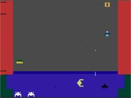 Title screen of Space Canyon on the Atari 2600.