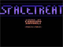 Title screen of Space Treat on the Atari 2600.