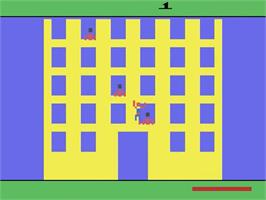 Title screen of Spider-man on the Atari 2600.