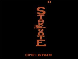 Title screen of Stargate on the Atari 2600.