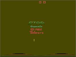 Title screen of Stargunner on the Atari 2600.