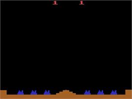 Title screen of Submarine Commander on the Atari 2600.