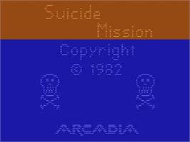 Title screen of Suicide Mission on the Atari 2600.