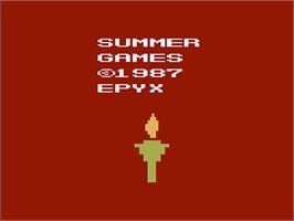 Title screen of Summer Games on the Atari 2600.
