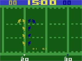 Title screen of Super Challenge Football on the Atari 2600.