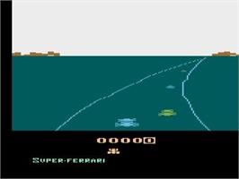 Title screen of Super Ferrari on the Atari 2600.