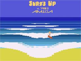 Title screen of Surf's Up on the Atari 2600.