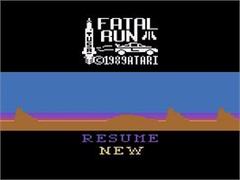 Title screen of Survival Run on the Atari 2600.