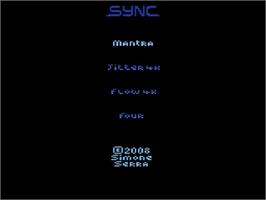 Title screen of Sync on the Atari 2600.